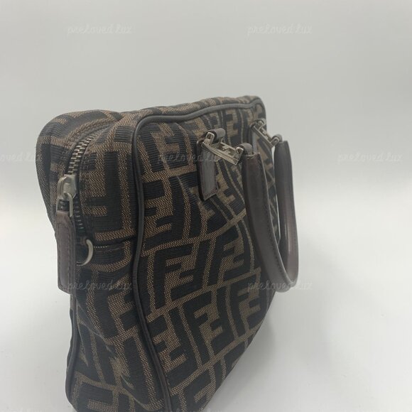 Authentic FENDI Zucca FF Logo Monogram Brown Bag - Picture 5 of 15